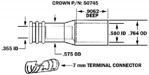 50745 STRAIGHT CERAMIC BOOT - 1000F
