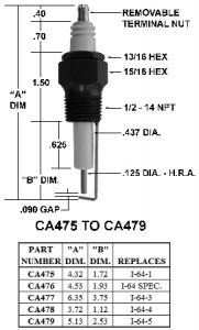 CA476 IGNITER I-64 WITH 1.906 TIP