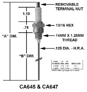 CA647 IGNITER REPLACES I-144-12