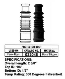 022046 AUBURN SI SERIES BLACK RUBBER BOOT 300 DEG F RATED