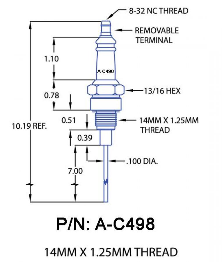 A-C498 IGNITER REPL I-33-6 W/7" TIP / R6071 W/7" TIP A-C498 IGNITER REPL I-33-6 W/7" TIP / R6071 W/7" TIP