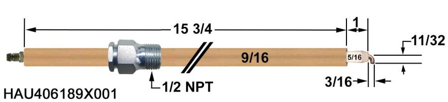 HAU406189X001 HAUCK REPL. IGNITER FOR MODEL PBG-2000 HAU406189X001 HAUCK REPL. IGNITER FOR MODEL PBG-2000
