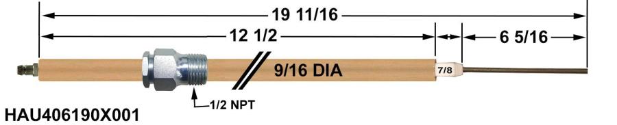 HAU406190X001 HAUCK REPL. FLAME ROD FOR MODEL PBG-2000 HAU406190X001 HAUCK REPL. FLAME ROD FOR MODEL PBG-2000