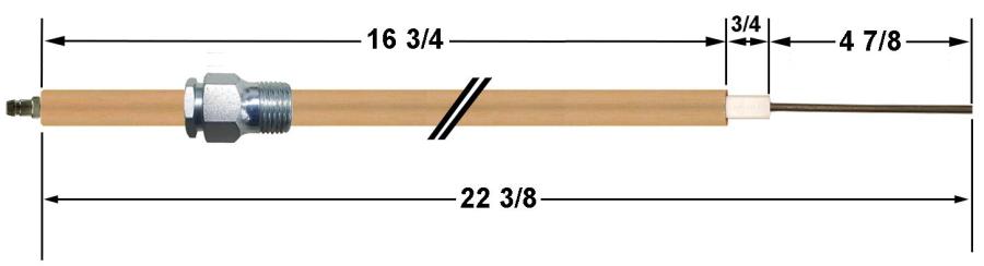 HAU55908X007  HAUCK REPLACEMENT FLAME ROD 55908X007 - PREVIOUSLY P/N: 21866 HAU55908X007  HAUCK REPLACEMENT FLAME ROD 55908X007 - PREVIOUSLY P/N: 21866