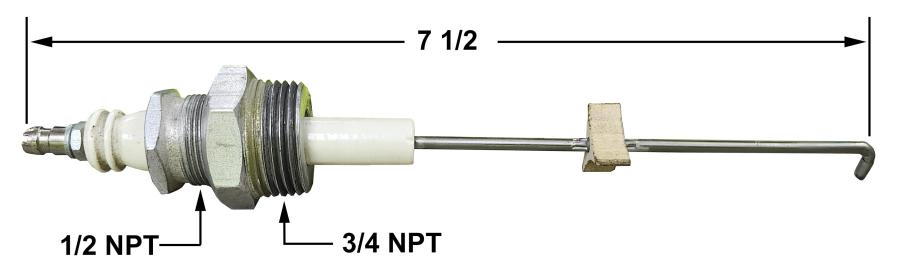 XX2395-1  HAUCK REPLACEMENT IGNITER FOR IPG PILOT BURNER 7 1/2" OAL XX2395-1  HAUCK REPLACEMENT IGNITER FOR IPG PILOT BURNER 7 1/2" OAL