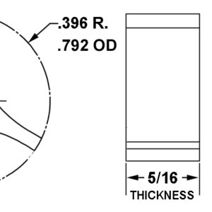 17413  .793 DIA. SPIDER INSULATOR