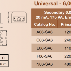 A06-SA6 Dongan Transformer 120 Primary 60Hz