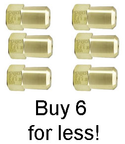 6 EACH OF B-25 WATER NOZZLE ONLY - 6.030 X 1/2" (f)NPT - SAVE $144.00!