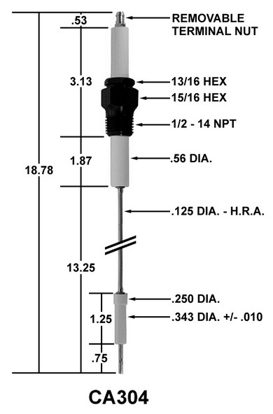 CA304 IGNITER REPLACES AUBURN IP-16-EI / REPL ECLIPSE 11941