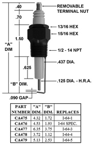 CA475 IGNITER REPLACES I-64-1