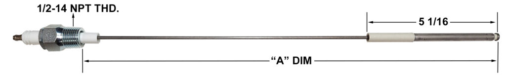 EC100205-14 IGNITER REPL ECL 100205-14 / "A" DIM = 38 9/16"