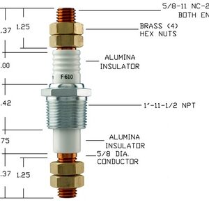 F-610 AUBURN FEED-THROUGH ELECTRODE