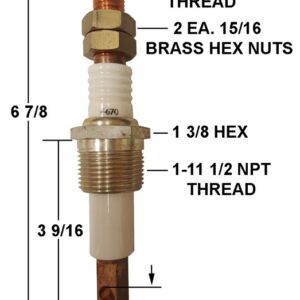 F-670 AUBURN FEED-THROUGH ELECTRODE