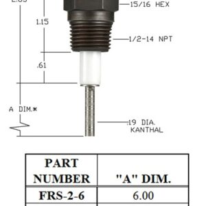 FRS-2-6 AUBURN FLAME ROD
