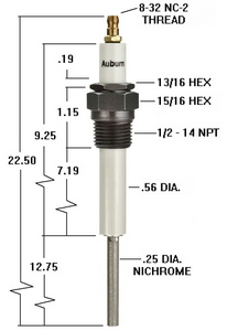 FRS-3 AUBURN FLAME ROD / CS13044
