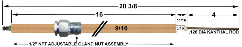 HAU55908X001  HAUCK REPLACEMENT FLAME ROD 55908X001