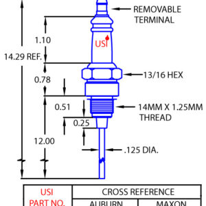R6125 Igniter 14MM X 1.25MM / REPL CA647