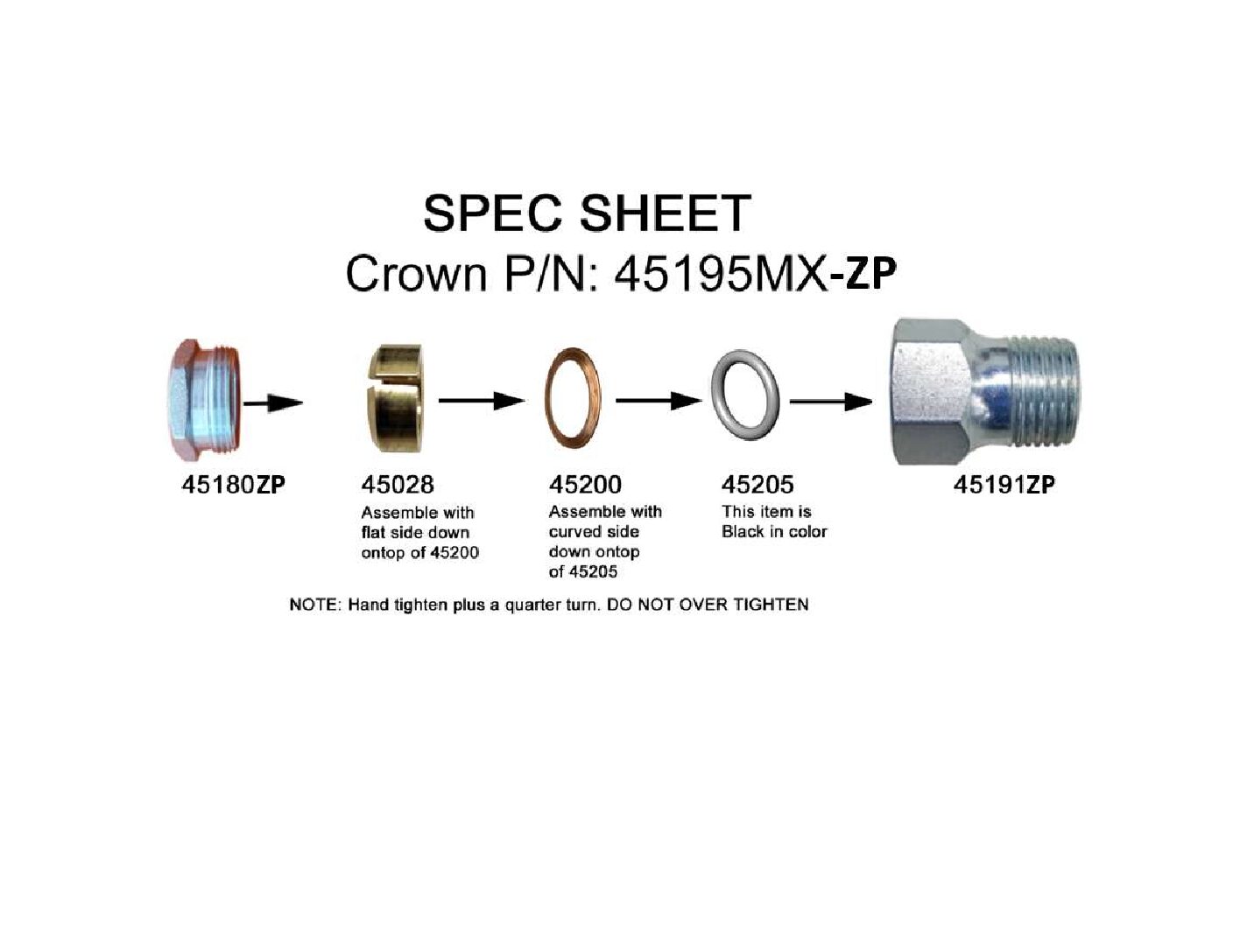 45195MX-ZP MAXON GLAND NUT ASSY TO FIT 9/16 INS - ZINC PLATED SEALED