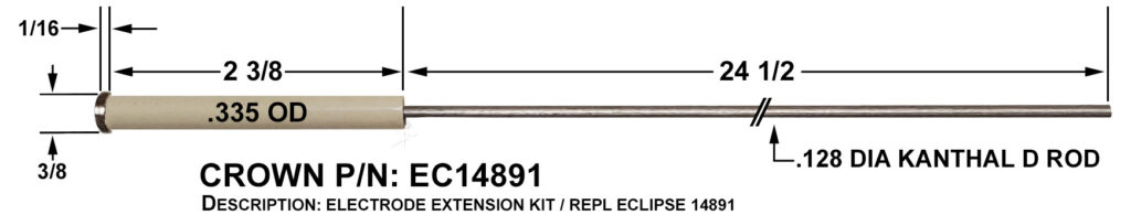 EC14891 ELECTRODE EXTENSION KIT / REPL ECLIPSE 14891