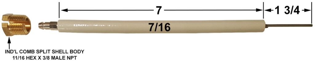 22013-01 IND'L COMBUSTION ELECTRODE REPLACES 873-0092