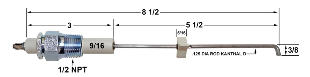 HAU32968X002 FLAME ROD REPL HAUCK 32968X002