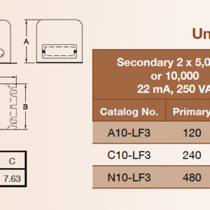A10-LF3 Dongan Transformer 120 Primary 60Hz