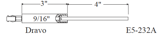 XX2224 IGNITER / FLAME ROD REPLACES WW#: E5-232A